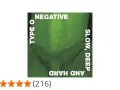 Art conceptuel pour Type O Negative : "NEGATIVE" en haut, "TYPE O" à gauche, "SLOW, DEEP" à droite, "AND HARD" en bas.