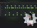 Une jeune femme crée un rythme de dj house français sur un logiciel de musique.
