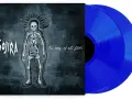 Vinyles bleus de l'album "The Way of All Flesh" de Gojira, avec une illustration d'un squelette stylisé.