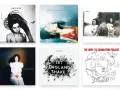 Collection de pochettes d'albums de PJ Harvey, allant de "Dry" à "The Hope Six Demolition Project", montrant son évolution artistique.