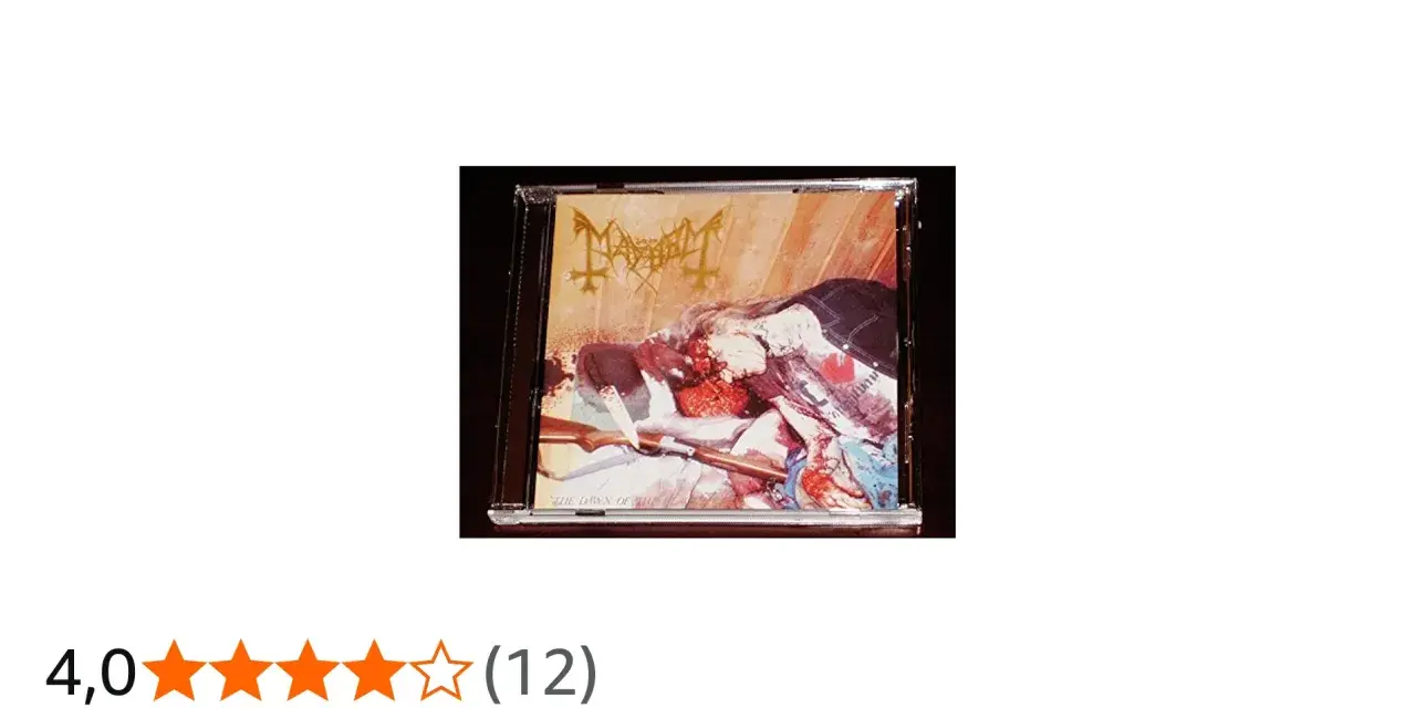 Pochette CD "The Dawn of the Black Hearts" de Mayhem, image choquante.
