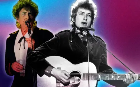 Bob Dylan, icône de la musique, joue de la guitare et de l'harmonica. Ses albums légendaires ont marqué l'histoire.