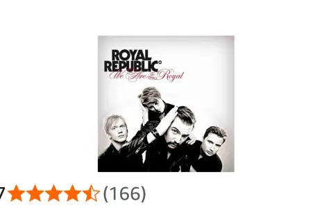 Couverture de l'album "We Are The Royal" de Royal Republic. Quatre hommes posent pour la photo.