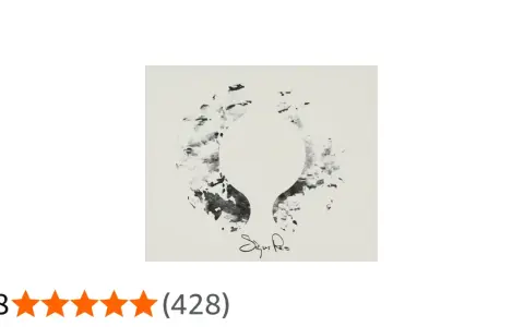 Pochette abstraite en noir et blanc pour un album de Sigur Rós, évoquant des ailes ou une forme organique.