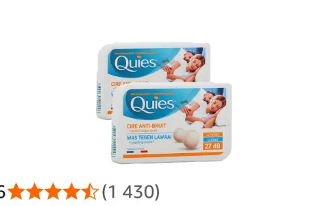 Deux boîtes de boules quies en cire anti-bruit, pour un sommeil paisible sans danger de dérangement sonore.