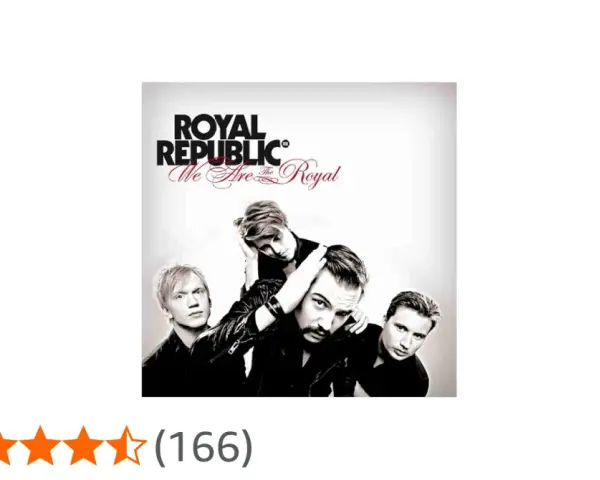 Couverture de l'album "We Are The Royal" de Royal Republic. Quatre hommes posent pour la photo.