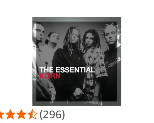 La pochette de l'album "The Essential Korn" présente le groupe dans un style noir et blanc emblématique, capturant l'essence de leurs albums.