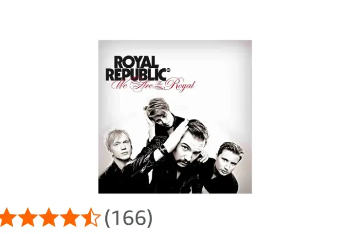Couverture de l'album "We Are The Royal" de Royal Republic. Quatre hommes posent pour la photo.