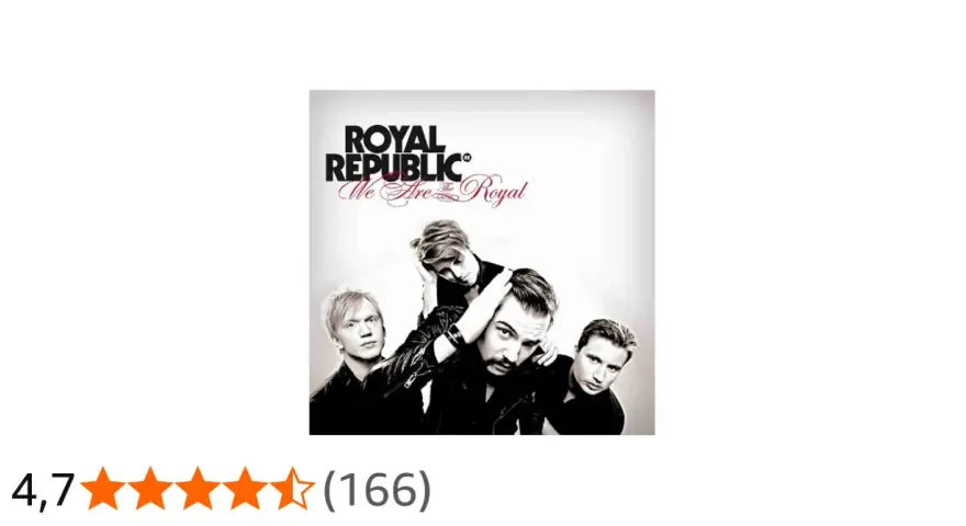 Couverture de l'album "We Are The Royal" de Royal Republic. Quatre hommes posent pour la photo.