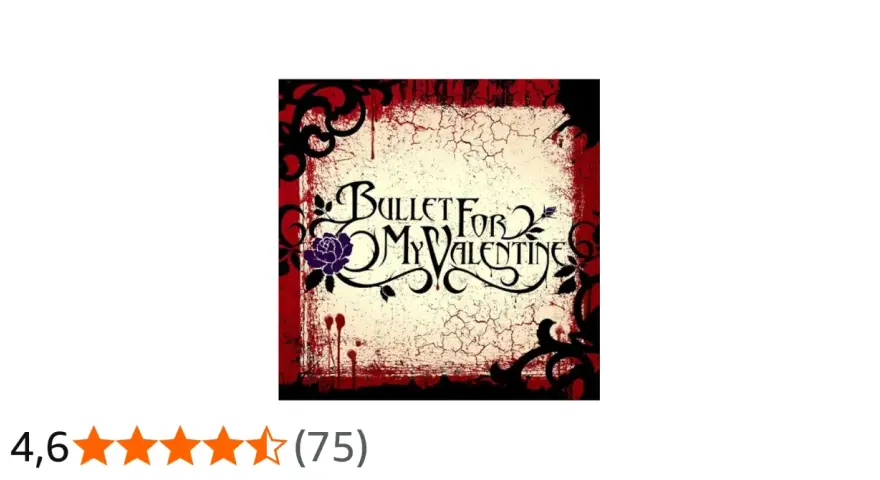 Pochette d'album de Bullet For My Valentine avec une rose violette et des ornements rouges et noirs.