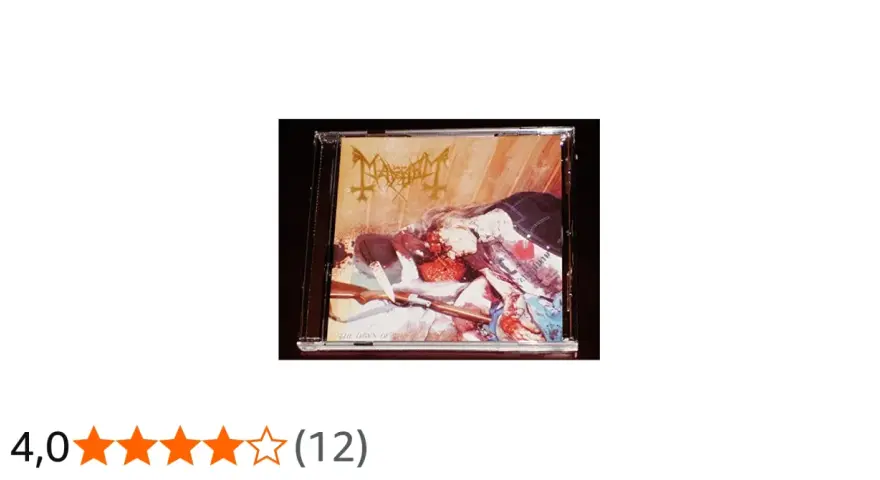 Pochette CD "The Dawn of the Black Hearts" de Mayhem, image choquante.